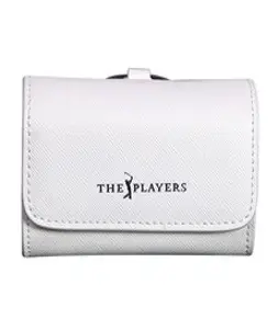 PGA투어 THE PLAYERS 헤리티지 레더 골프공 투볼 케이스, 화이트, 1개